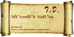 Törzsök Diána névjegykártya